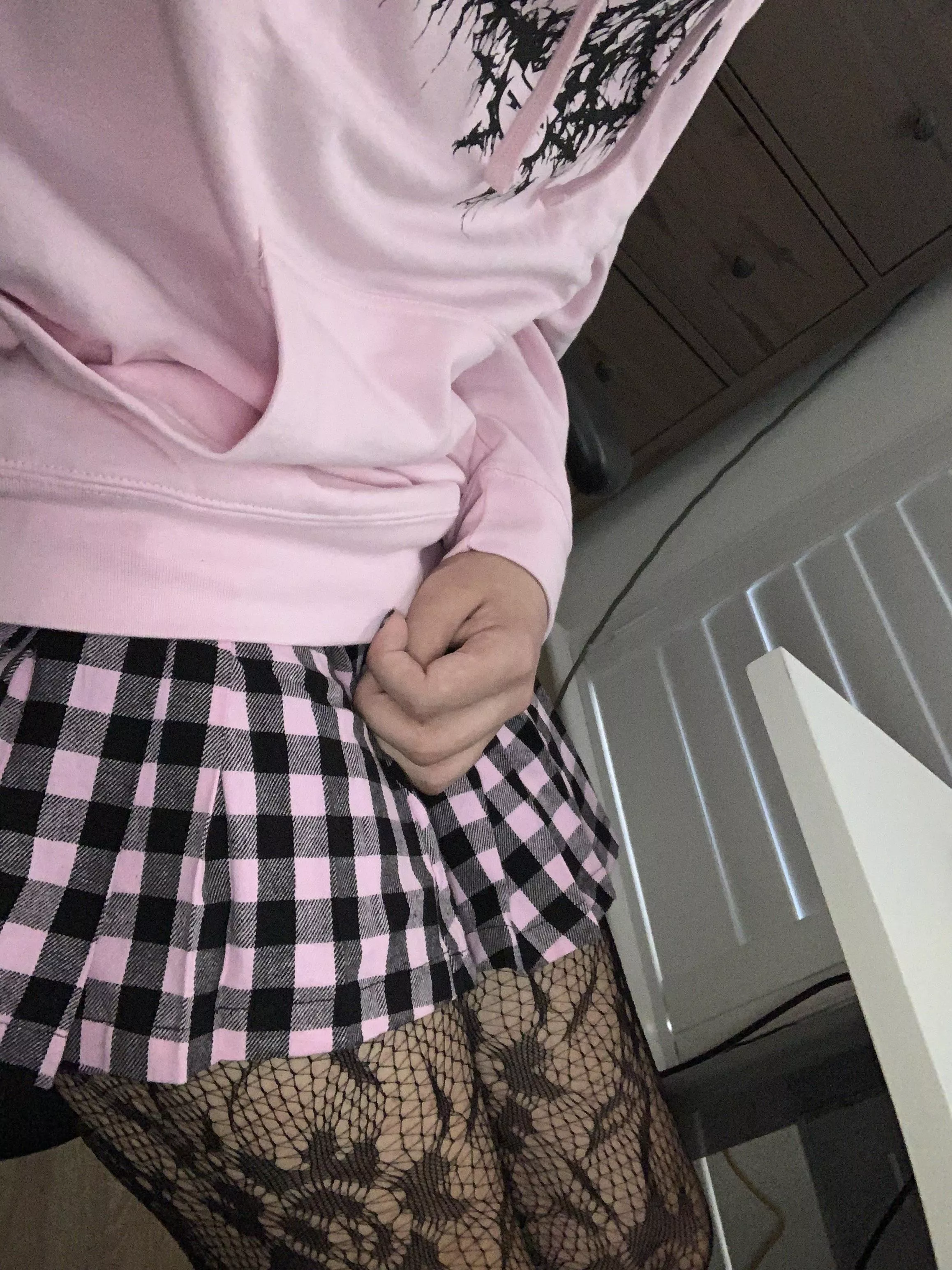 Finally got the pink technohoodie to go with my skirt!!