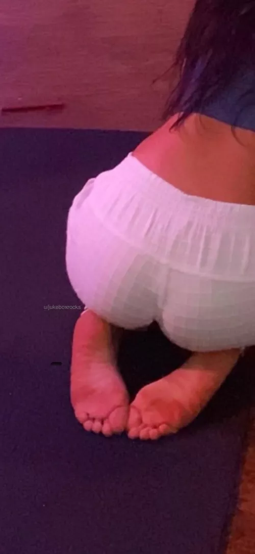 Flushed after stretching