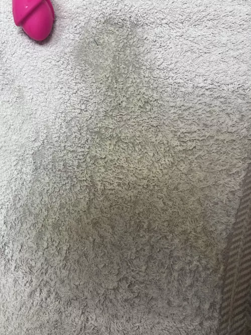 Glad I put down a towel