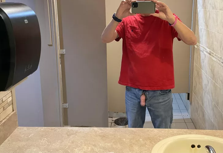 Hoping to get caught in diner bathroom.