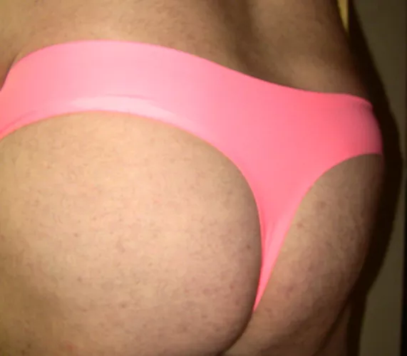 Hubby looks so cute in pink...