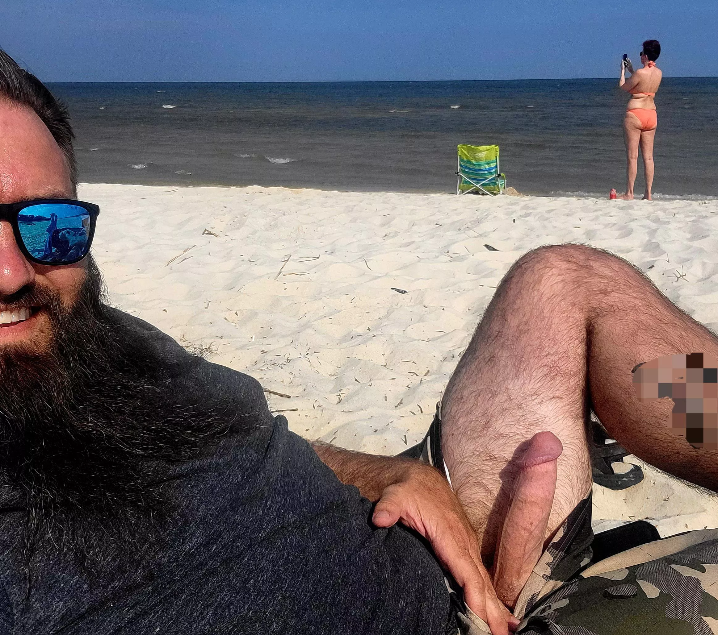 I don't care who else is on the beach! Cum suck on Daddys cock right now!