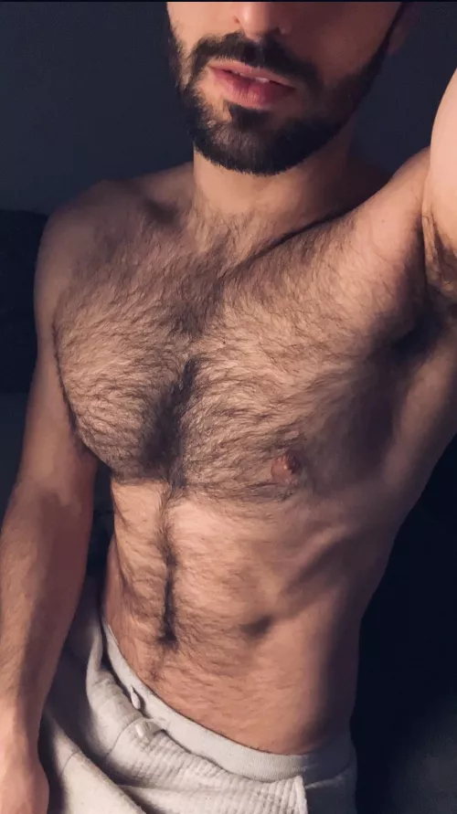 I just noticed that my hairs cut off abruptly. Hairy tank top.