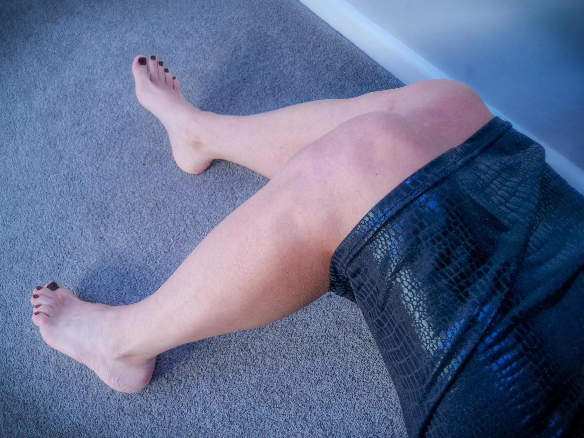 Just me, my painted nails and favourite long skirt, sat on the floor for no reason!