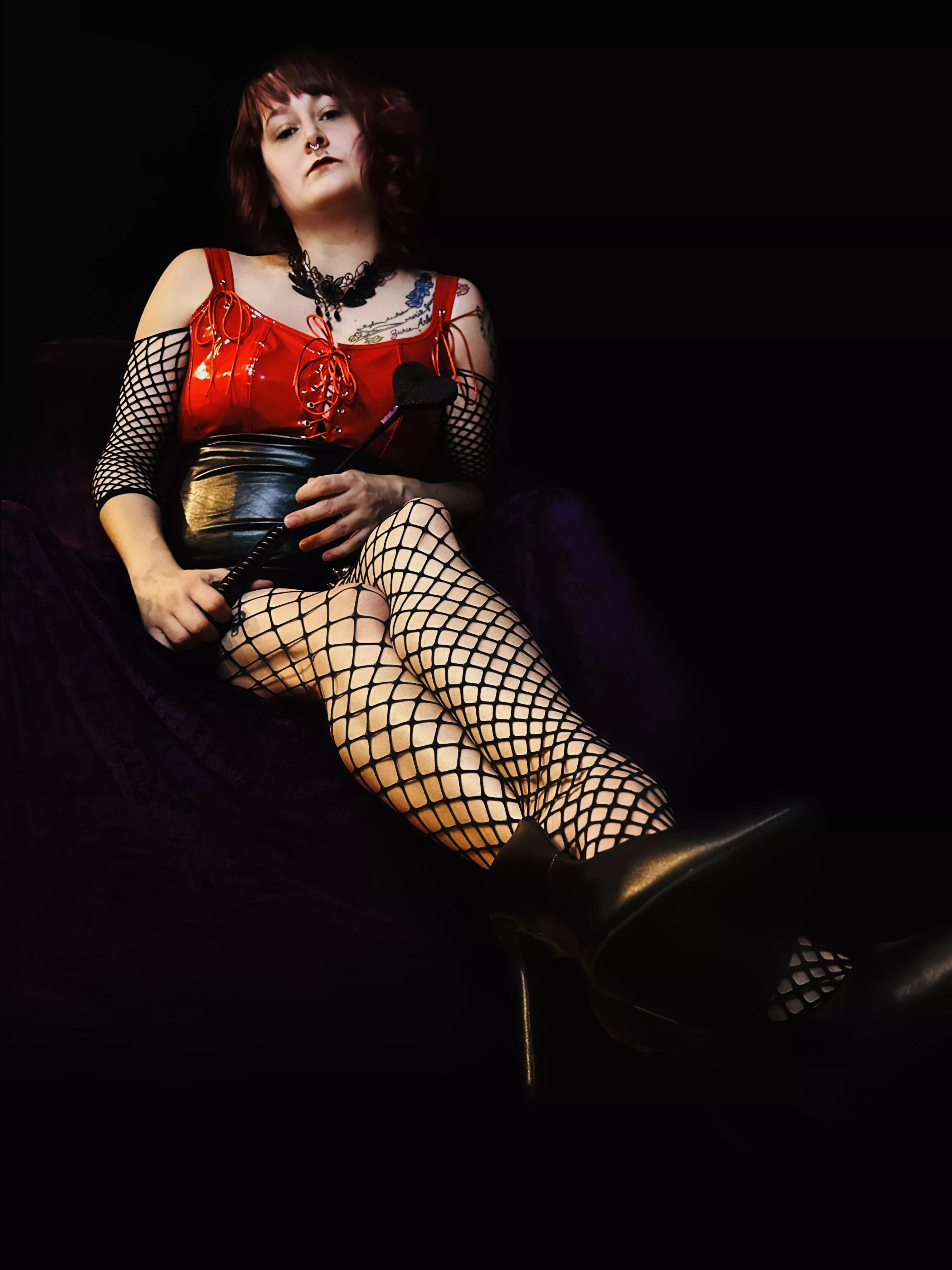 Lay at my feet where you belong, pet