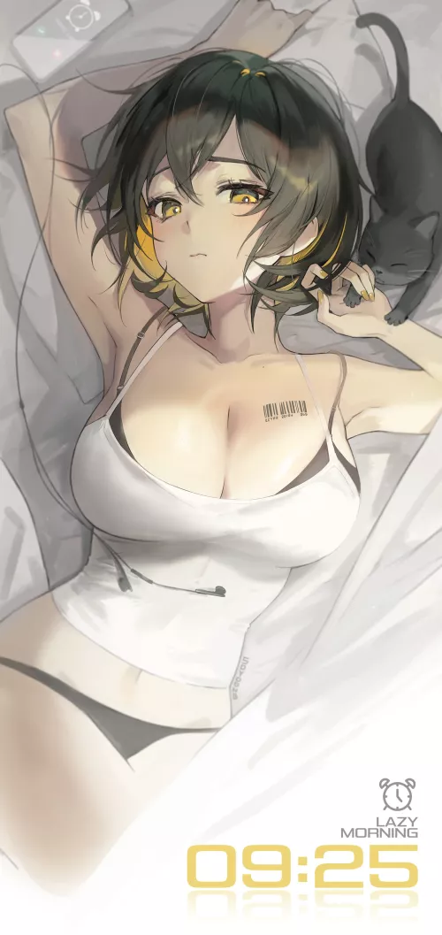 Lazing in bed [Original](@rr_ronron)