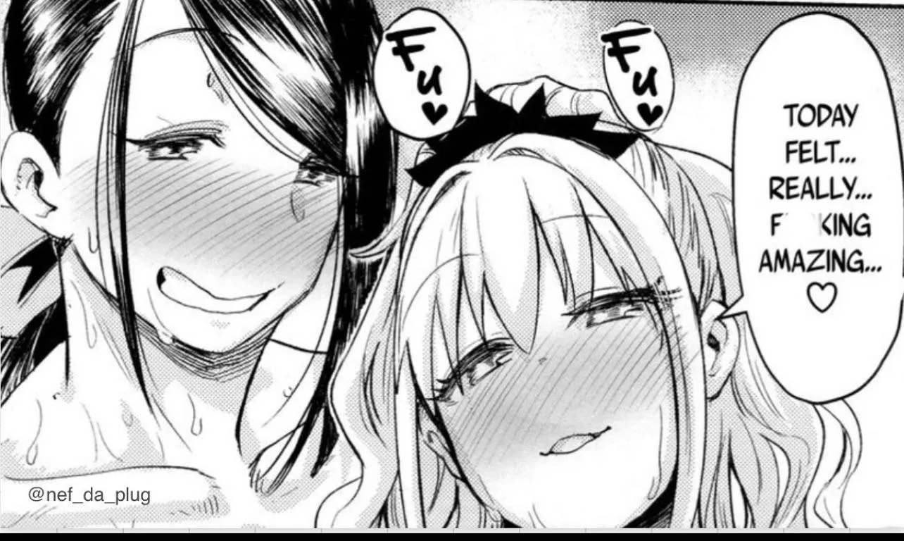 LF Mono Source: gyaru, threesome, blushing, sweating