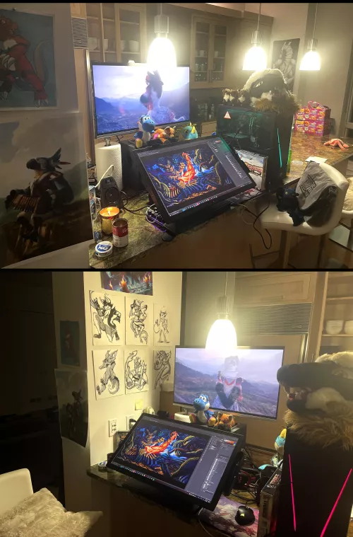 My Kitchen Furry Art Battlestation