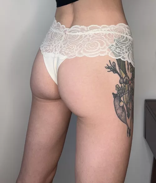 My little white lacey butt