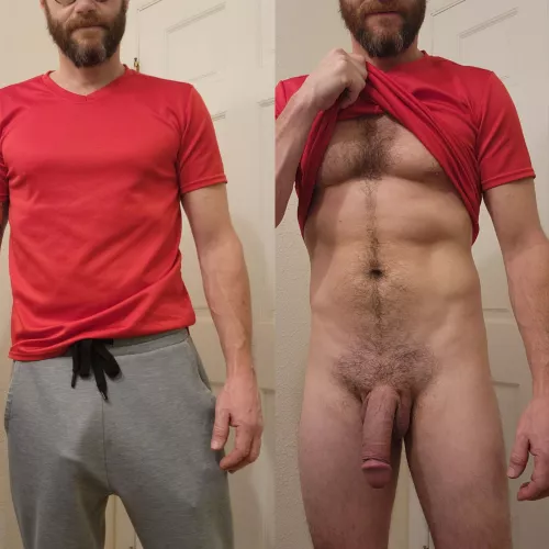 on the left: that dad you saw shopping. on the right the answer to that brief, filthy thought