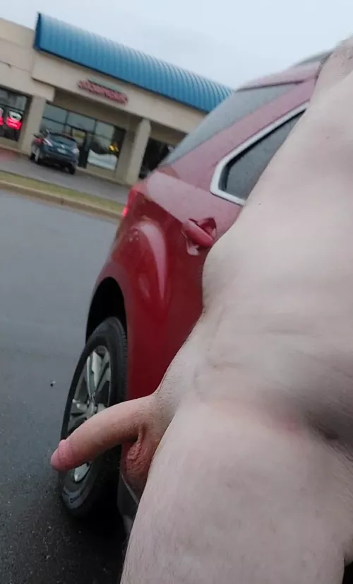 Outside the strip mall during business hours, I'm sure at least one person saw me nude today