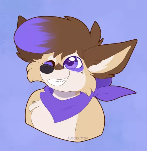 Pompadour fox! 😍🦊| [Art by me @aussie_kitten | gift for @ThatJasperFox ]