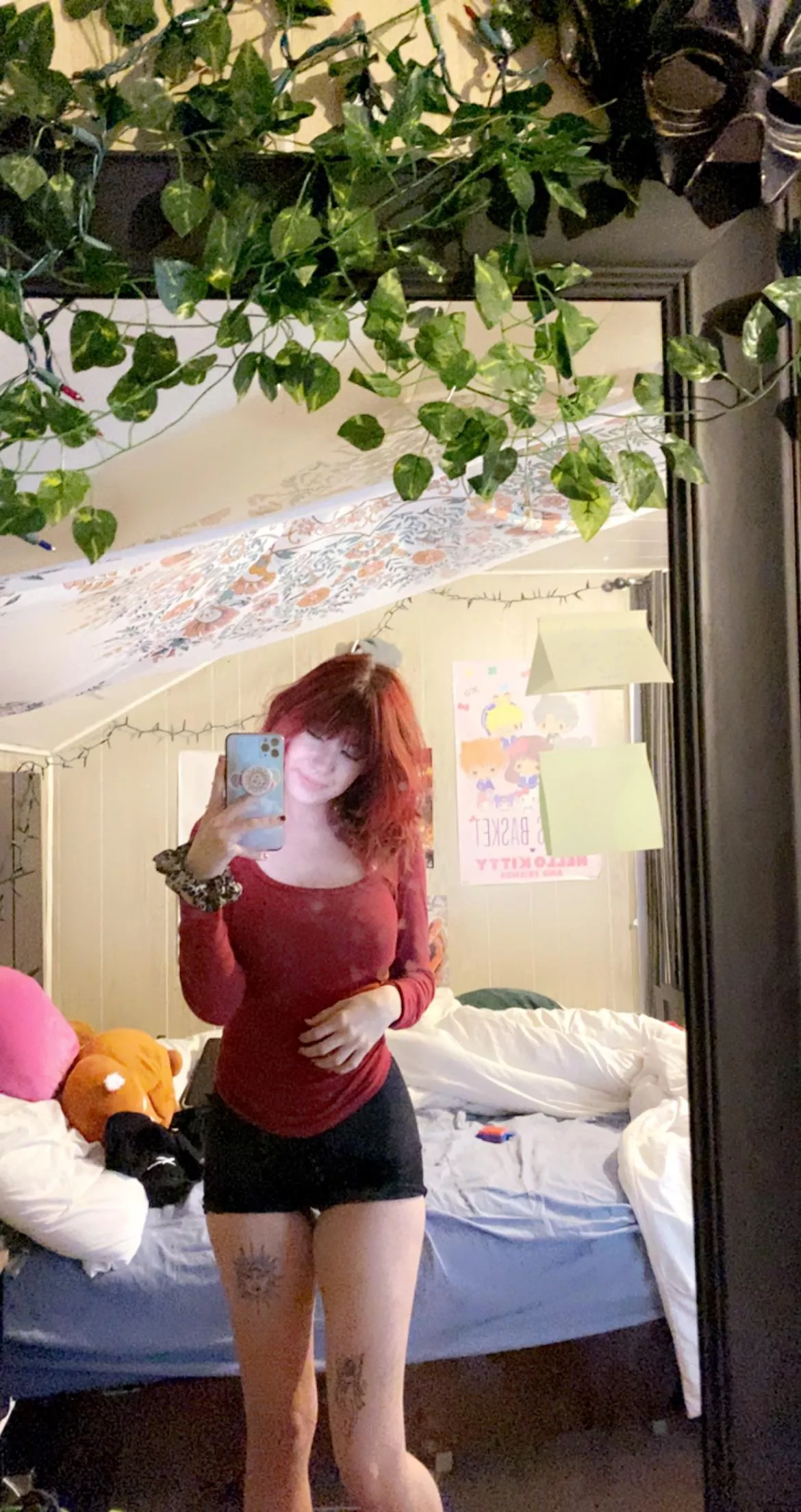 pretty red hair and a prettyyy red shirt