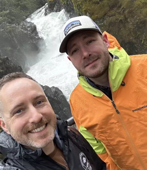 Rainy hike with the hubby at Little Qualicum Falls today.