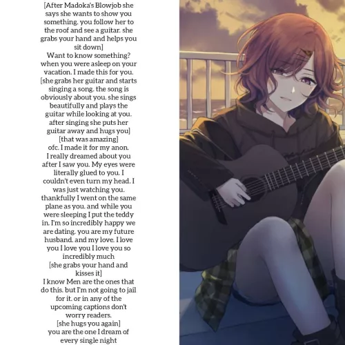 ROOFTOP WITH MADOKA [31st Caption] [Madoka 3] [Wholesome] [www.pixiv.net/artworks/87441489]