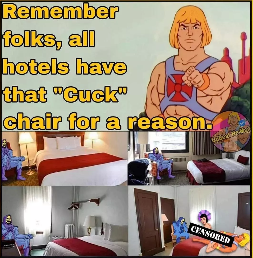 So that's what the hotel chairs are for