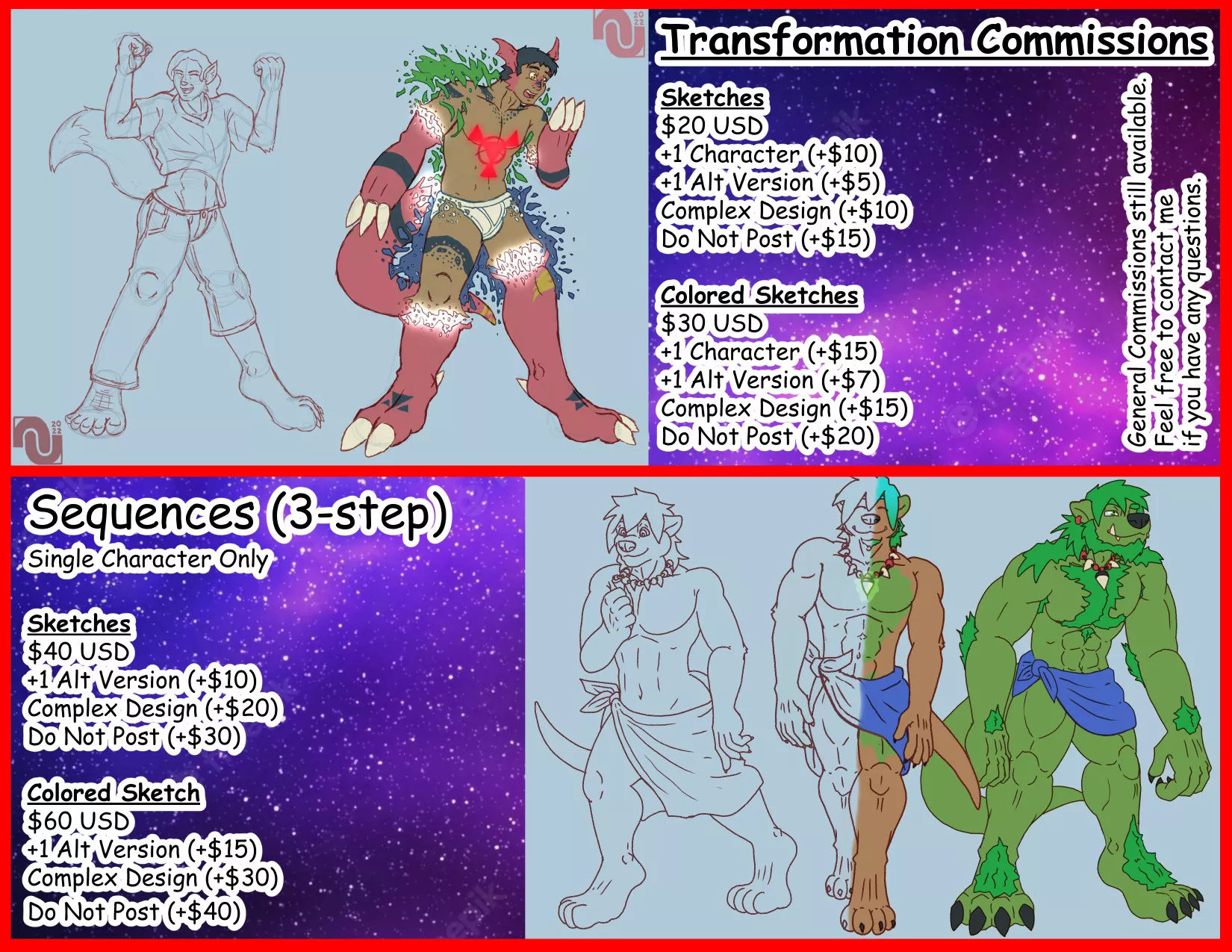 Transformation Commissions by [NenanaUso]. DM if interested.