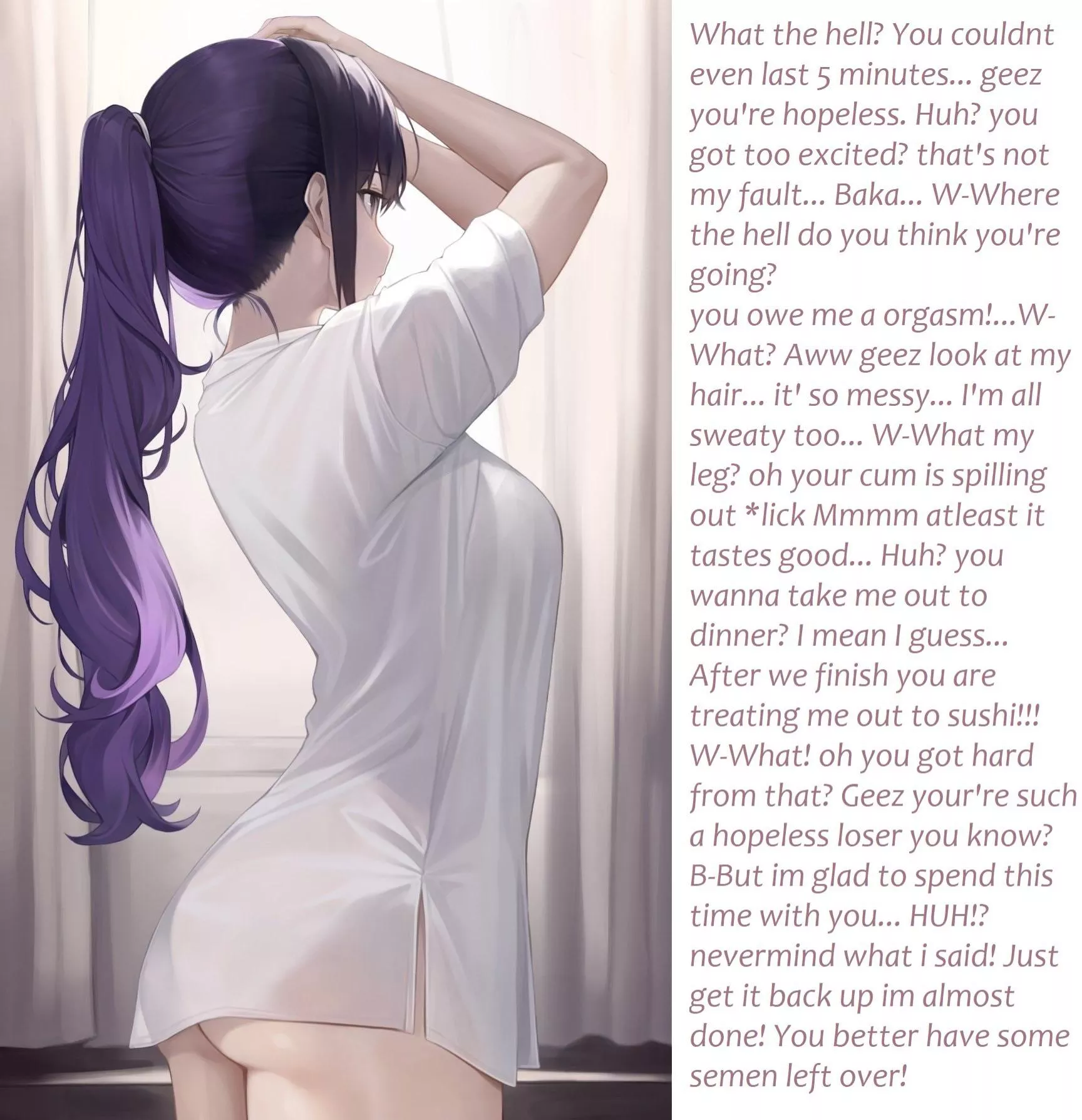 Tsundere isn’t done with you yet [FemDom] [Tsundere] [Pre] [Angry] Artist: Preview Pixiv