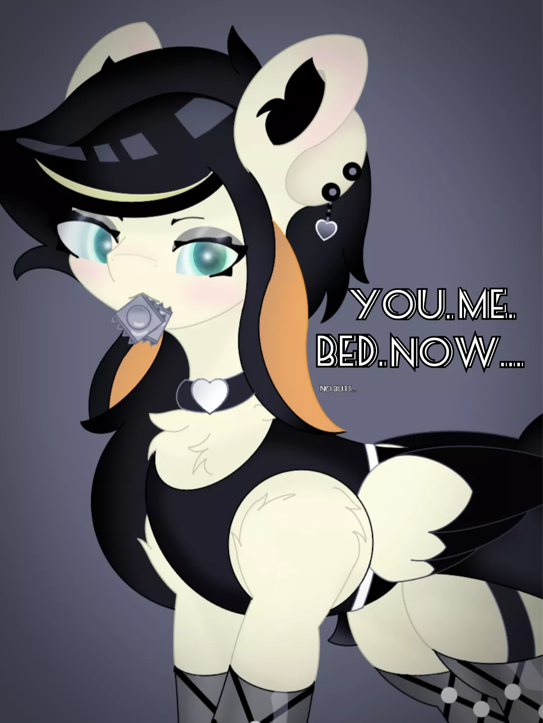 ughhh... smol titty goth mare friend? (art by me)