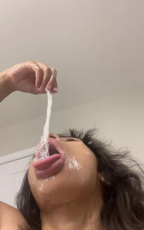 What would you like your spitty princess to do with this splooge of spit?