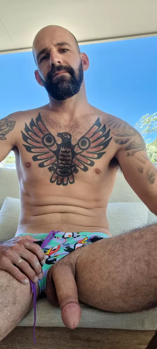 [35] In Aus it's not a Speedo.. they are budgie smugglers.. but I'm smuggling a bit more 🍆