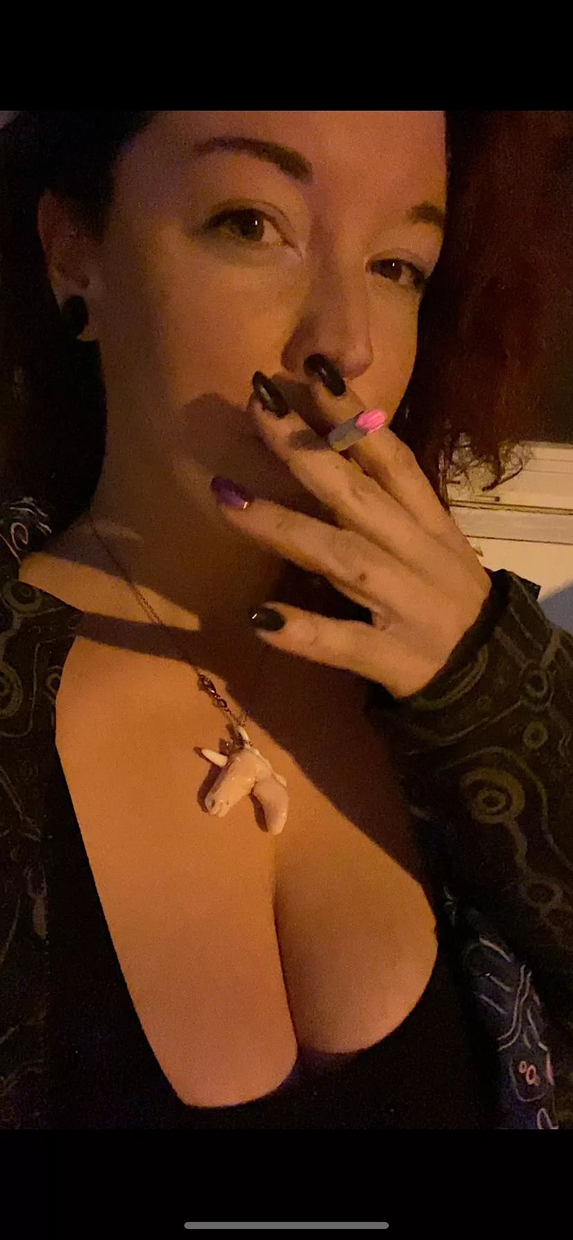 A late night cig in the snow