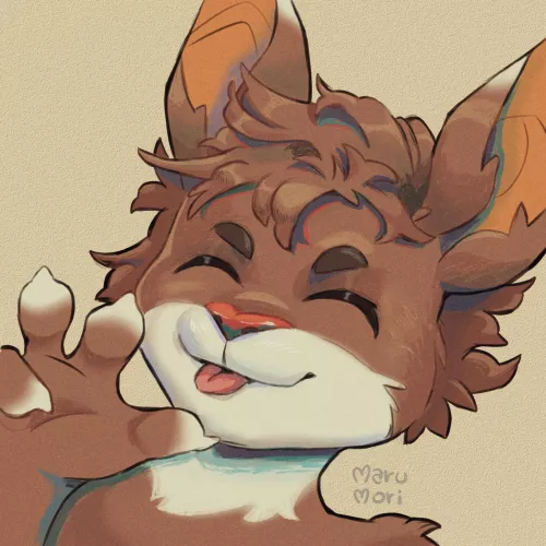 a little bunny | commission | (art by me @marumoriart)