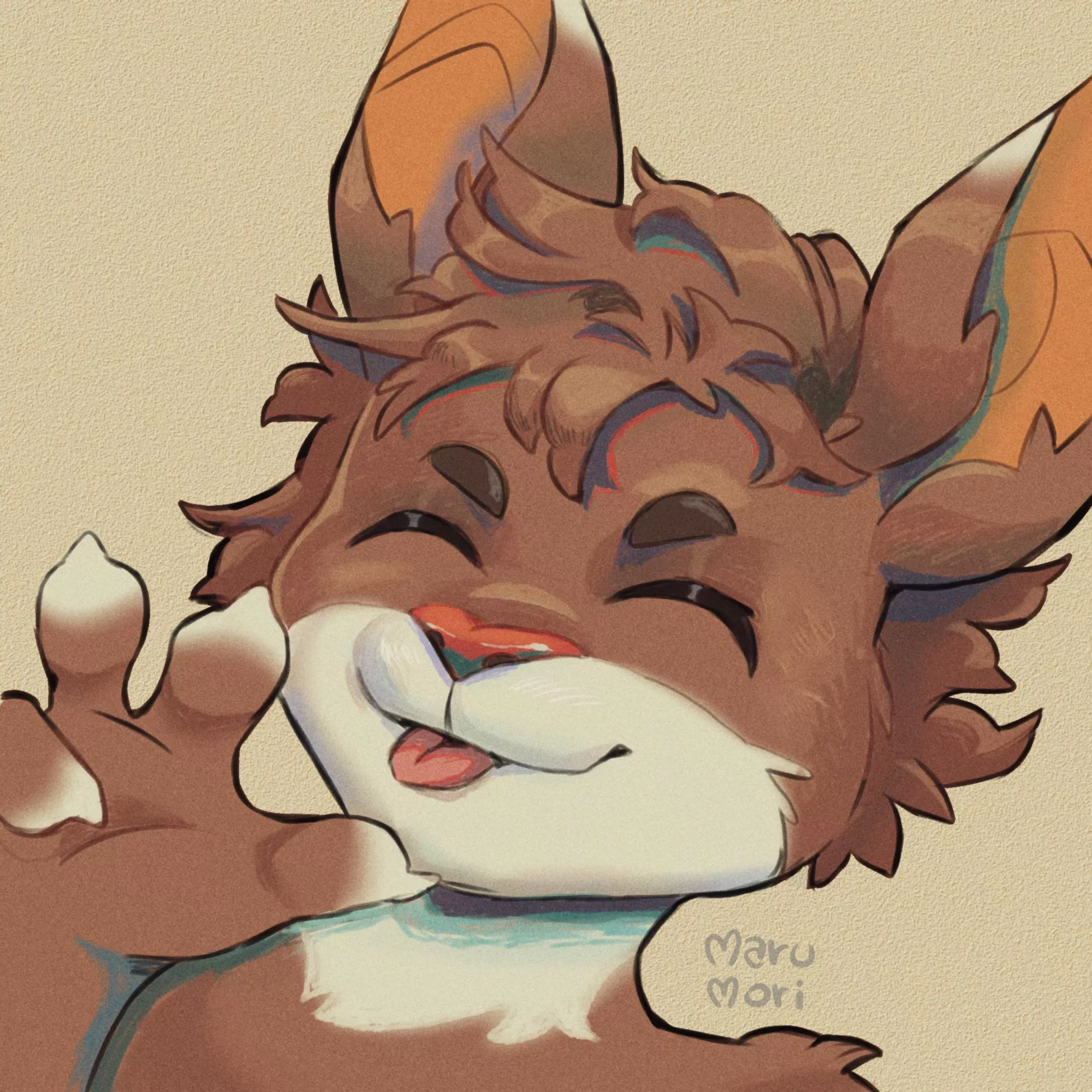 a little bunny | commission | (art by me @marumoriart)