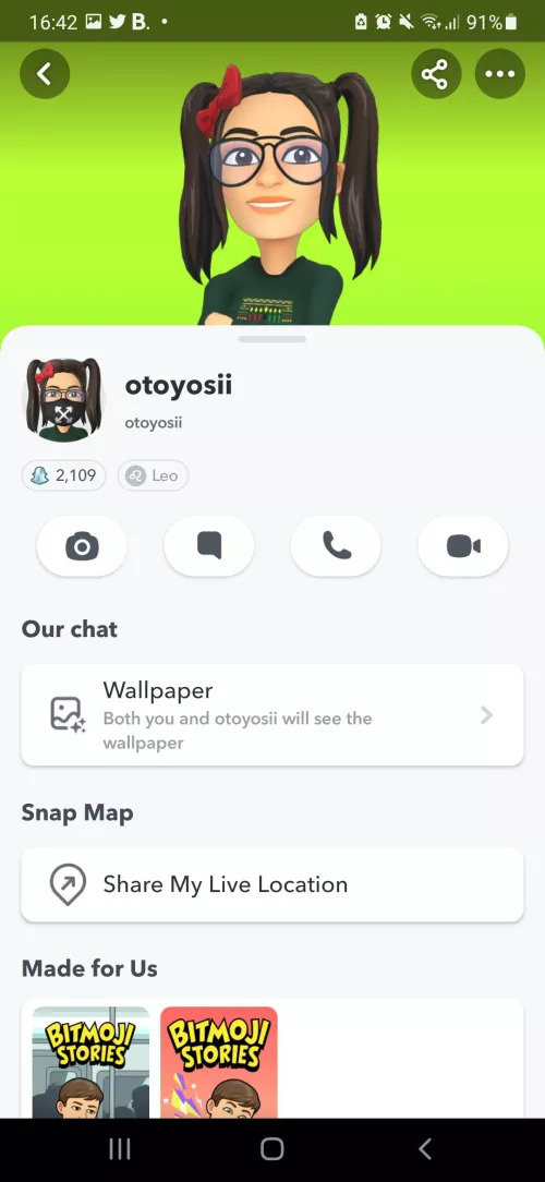 Add her for sexting and video call