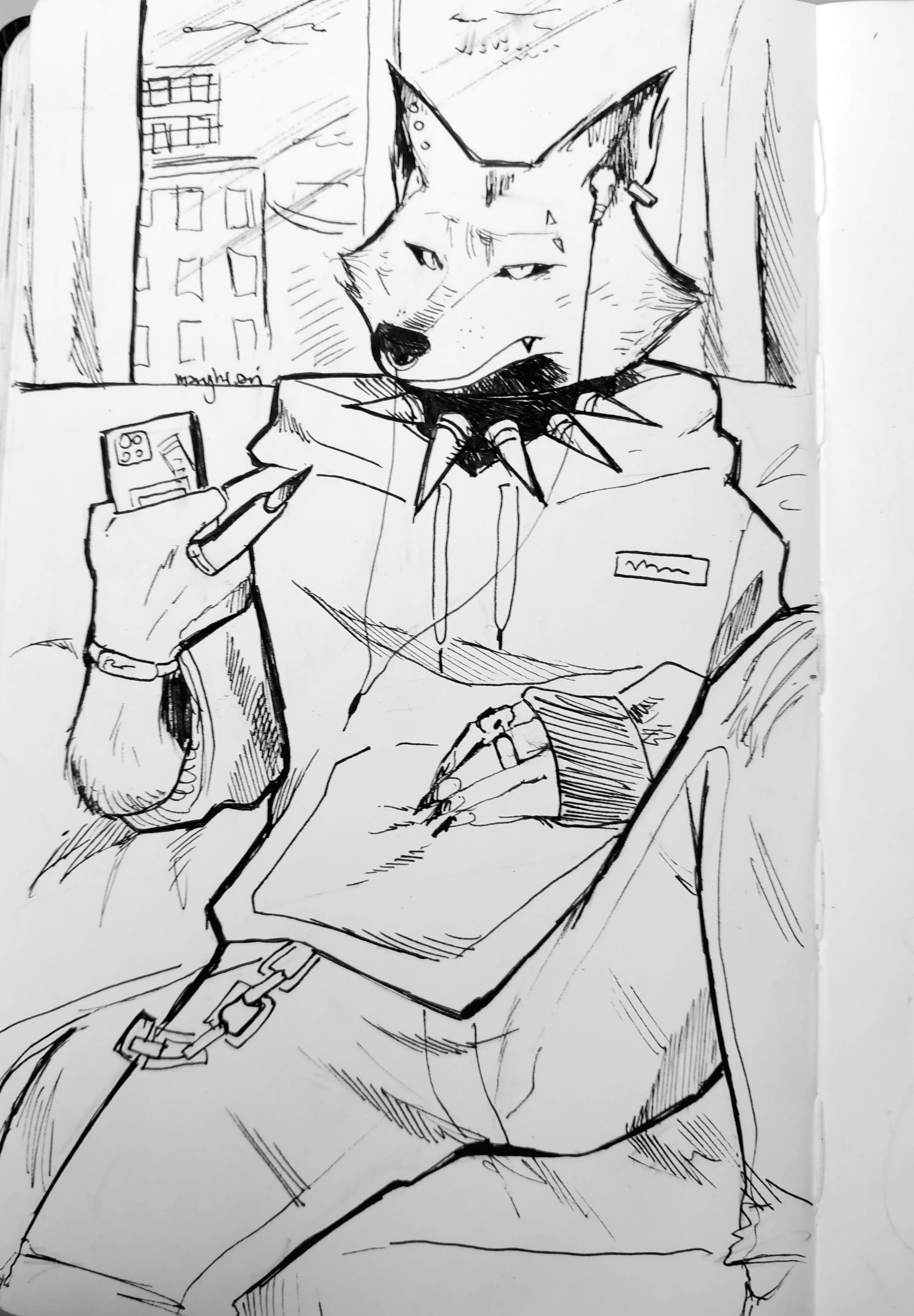 drew this while I was bored in class