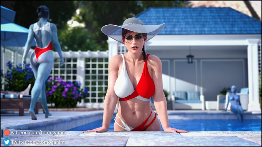 FemShep & the crew on vacation (Tomoganim)