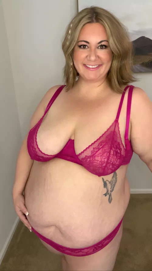 How do you feel about double D's and a chubby tummy?