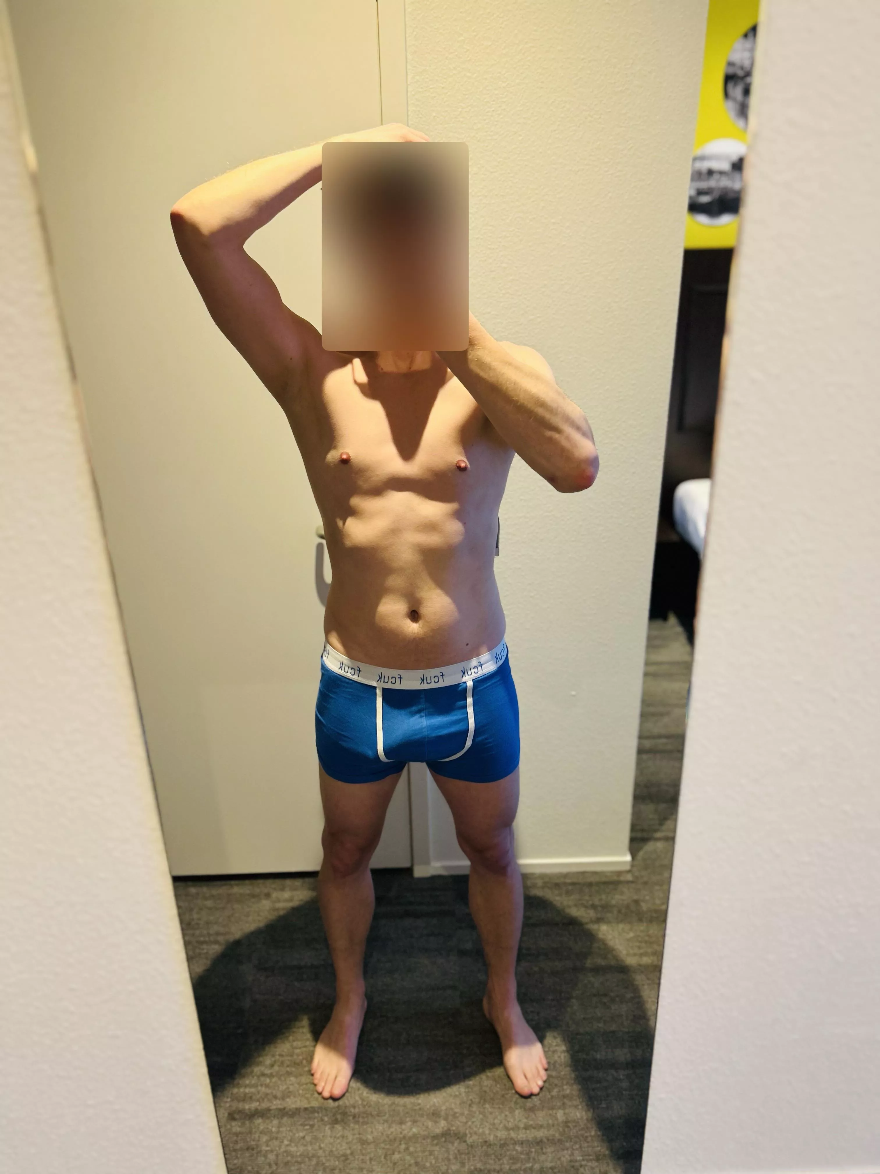 I am going to watch myself in that hotel room mirror all night. Unless somebody came knocking on that door…?