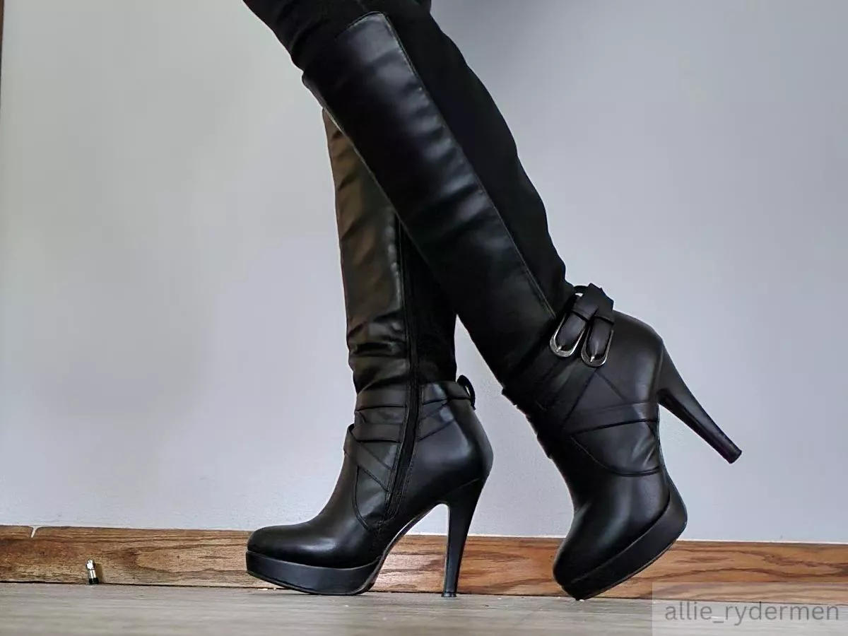 I love boots with a heel.