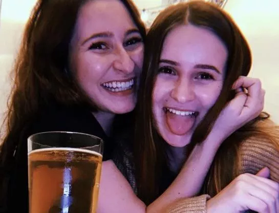 Jessica showing off her sister Madison’s mouth