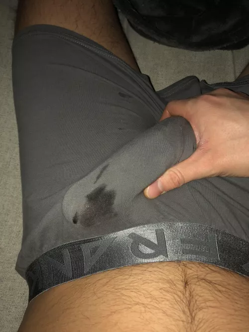 Leaking some precum 🥵 Wanna help me?