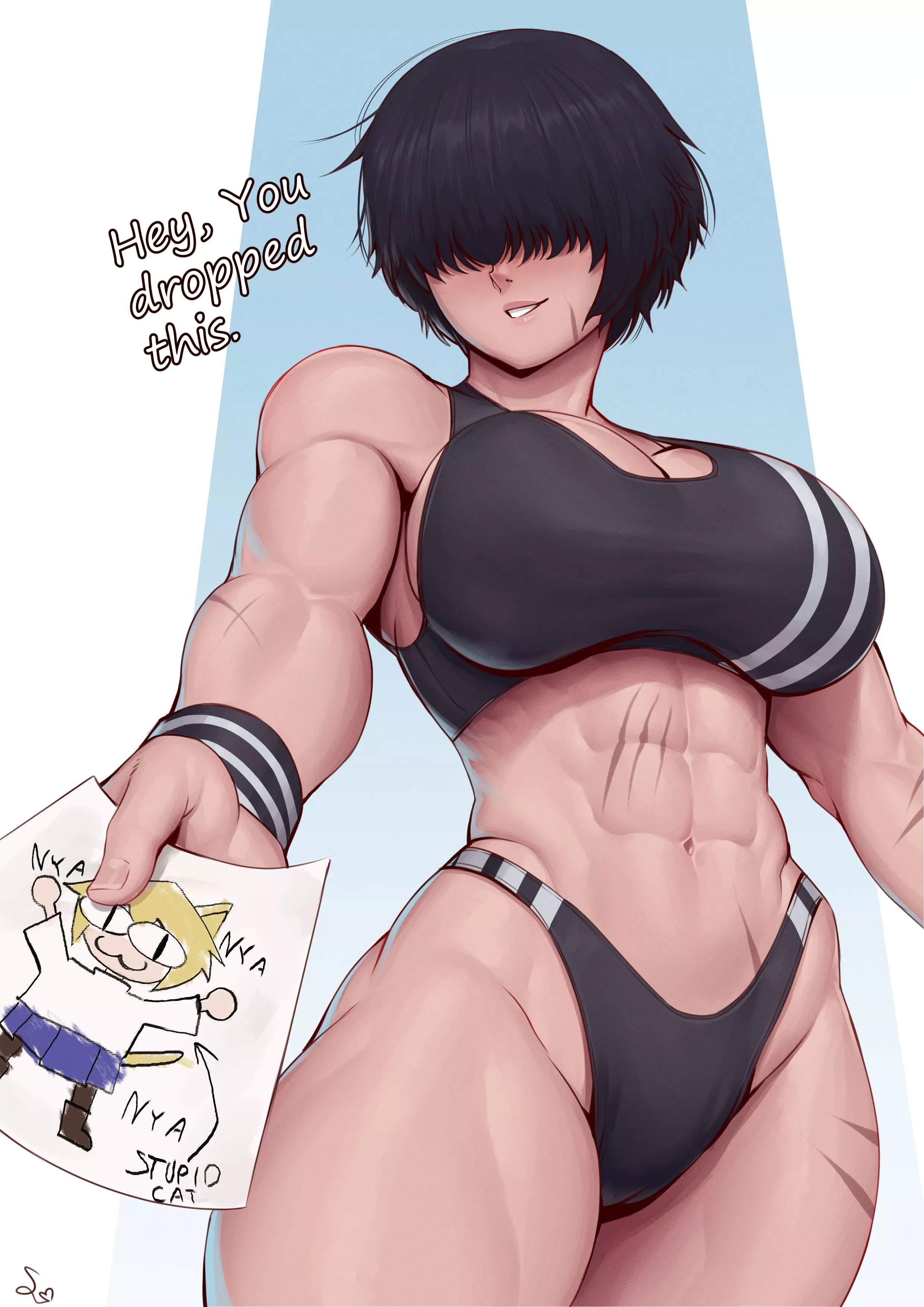 Muscular girl helps you out [Artist: SpeedL00ver]
