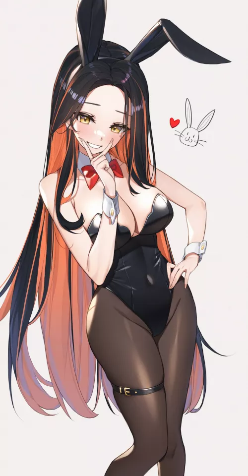 Orange Streak Bunny Girl