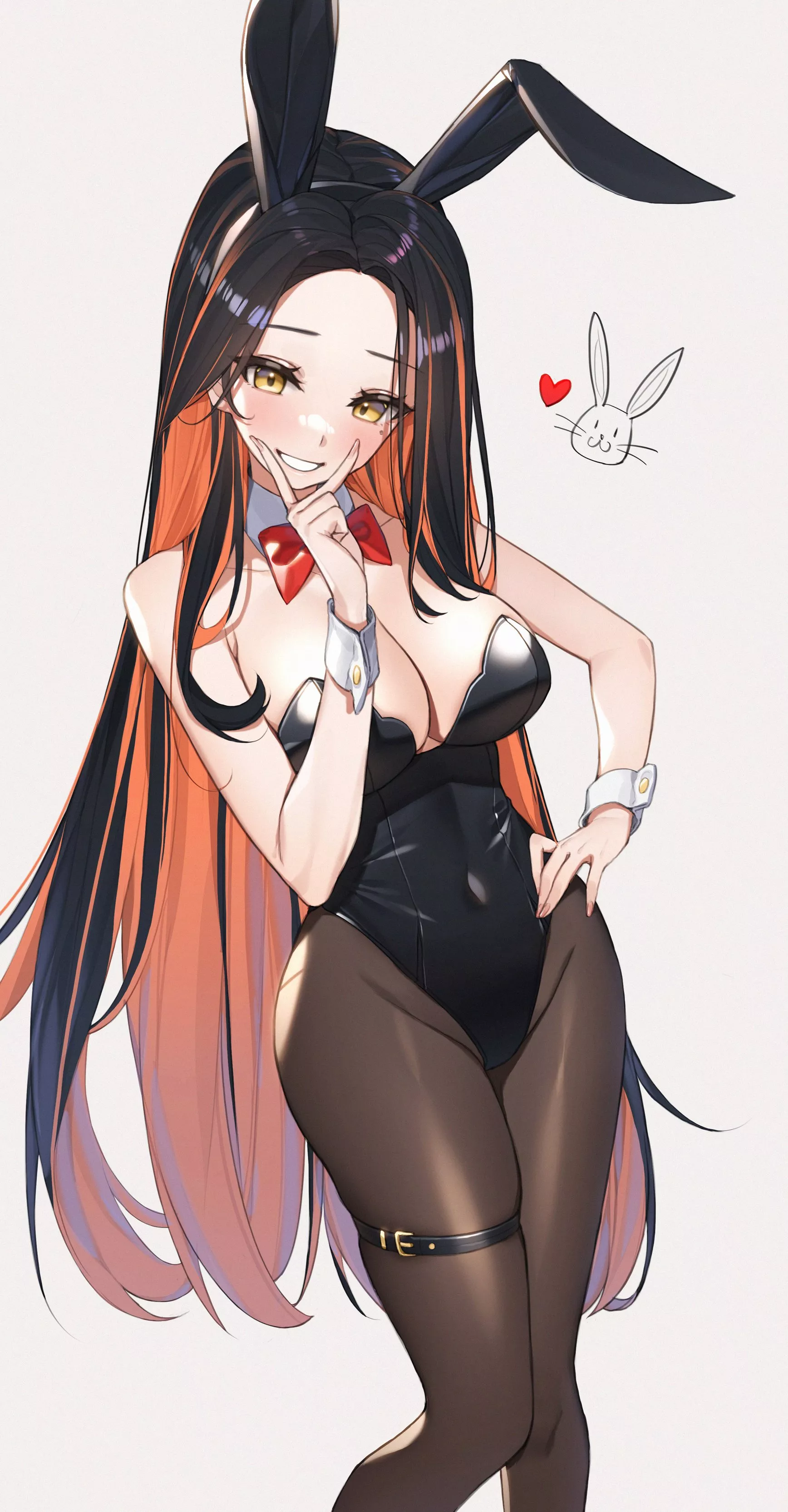 Orange Streak Bunny Girl