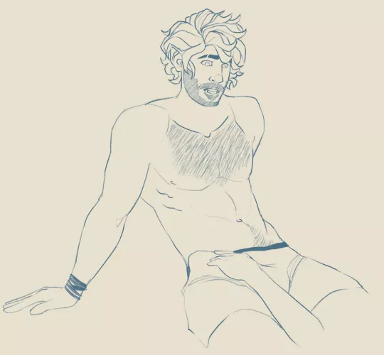 Playing with a half-orc at the pool party.