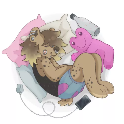 PLEASE scroll past quietly.. He's napping!!! (my art:)