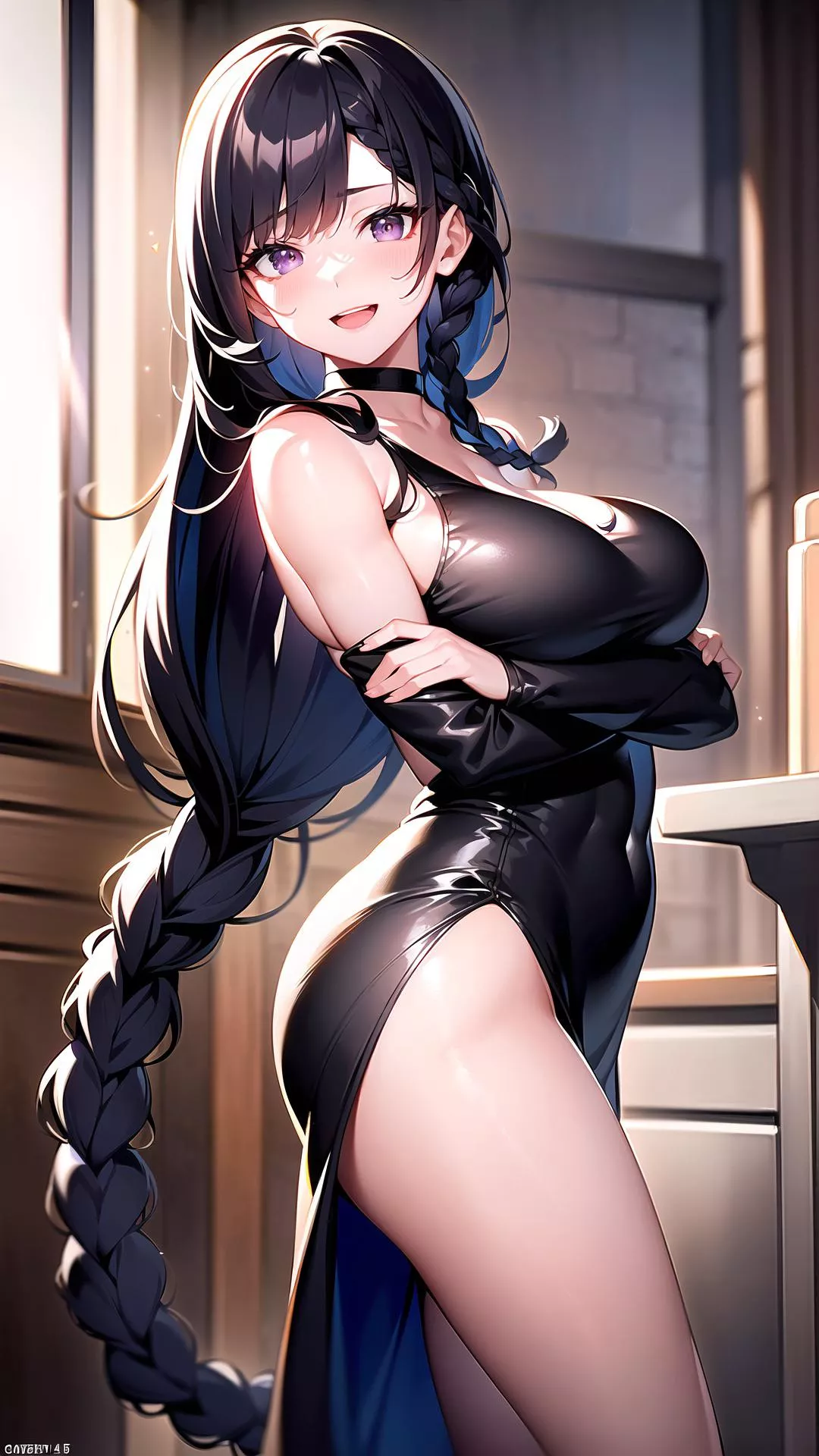 Showing A Little Skin In Her New Dress