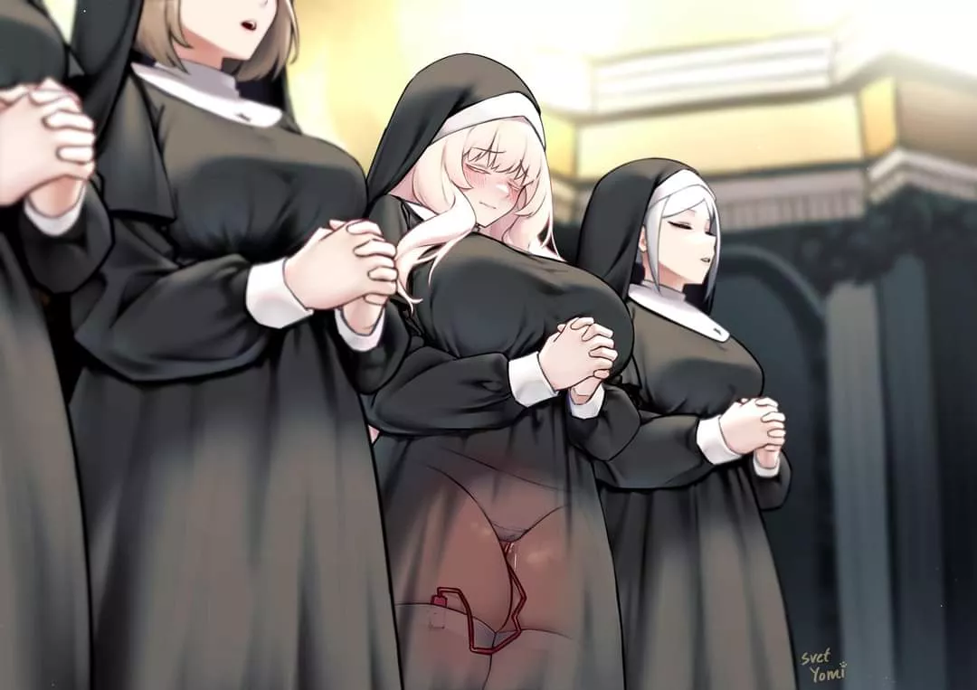 Stacked Nun Praying