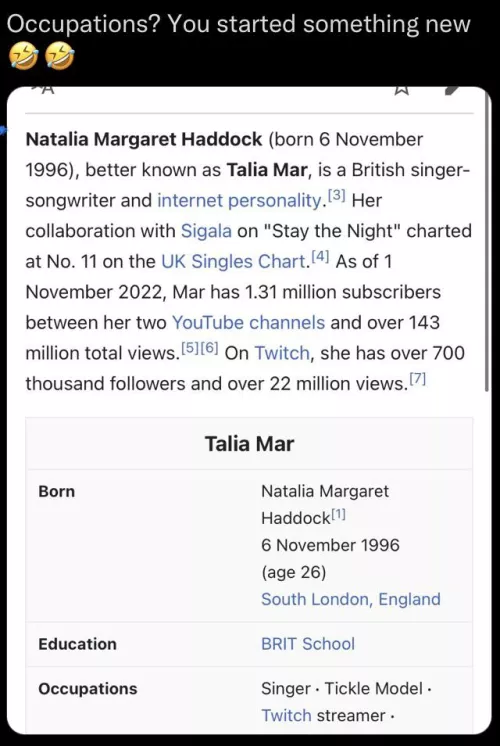 Talia Mar - The Tickle Model?