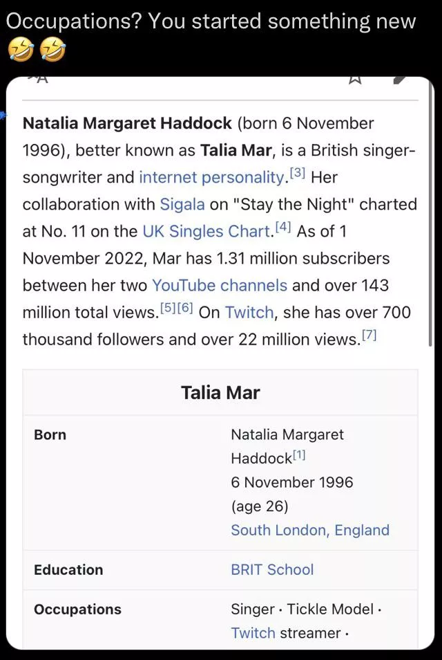 Talia Mar - The Tickle Model?