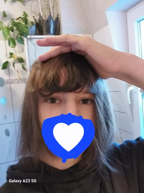 That's what i would look like if had bangs, should I make my hair like that? Also maybe show my face soon if I feel a bit more confidence.