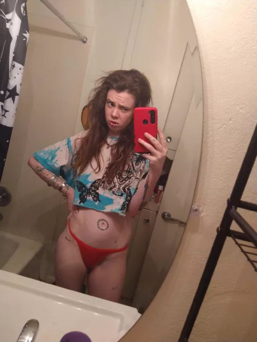 The face I make when you pull a literal inchworm out of your pants and try to tell me that it counts as genitalia. [domme]