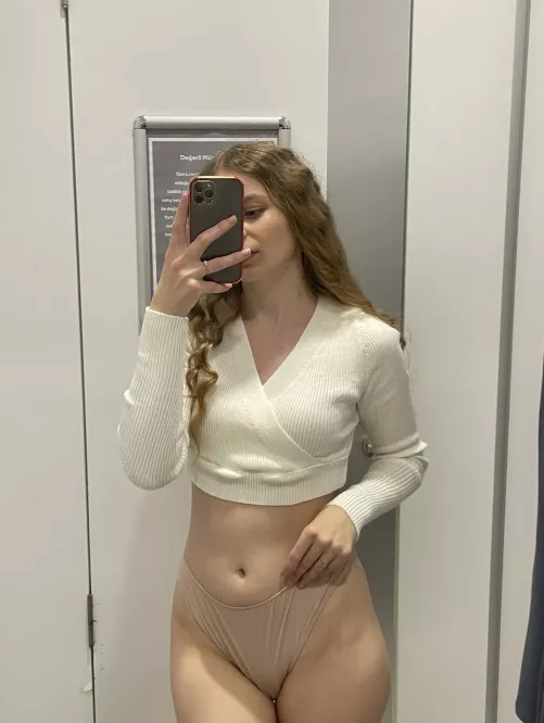 The mood to do something naughty in the changing room...