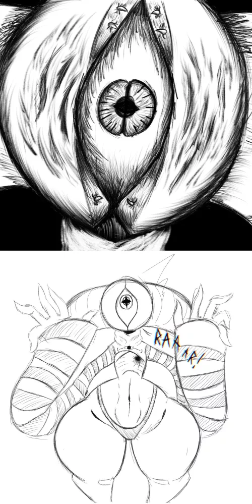 Thicc monster gal! Art by me!