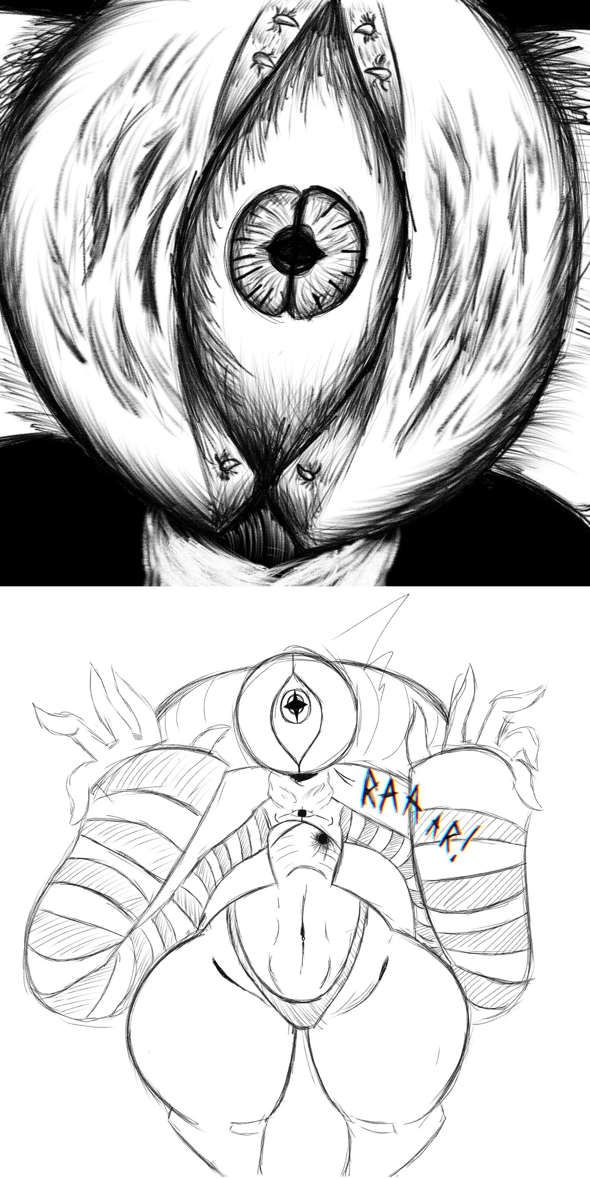 Thicc monster gal! Art by me!